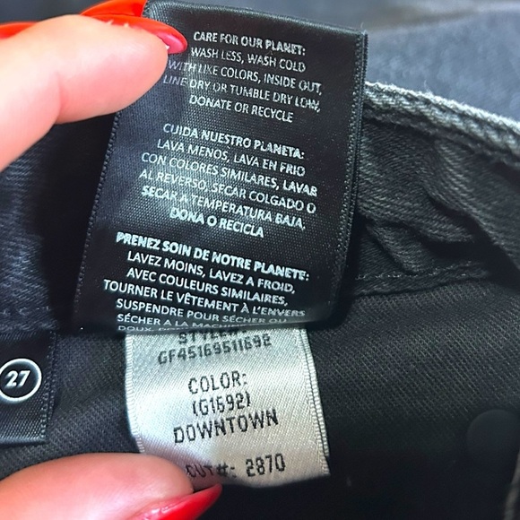 GRLFRND THE AMANDA MID RISE LOOSE BOYFRIEND JEANS Black Jeans Downtown Size 27 - Picture 16 of 16